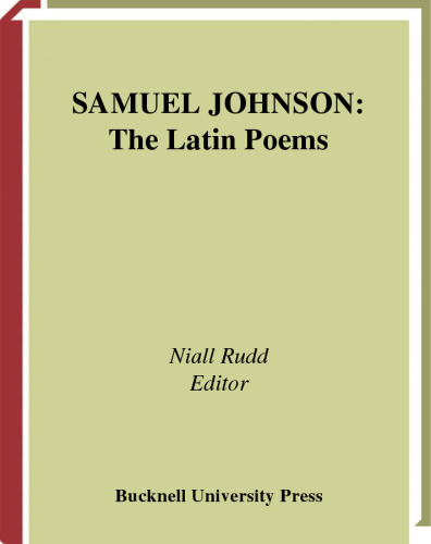 Samuel Johnson: The Latin Poems