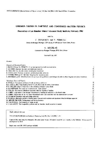 Physics Reports vol.103