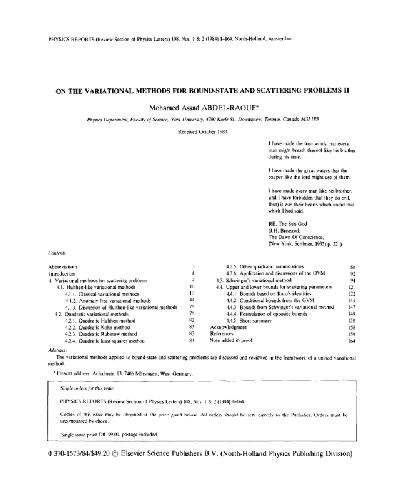 Physics Reports vol.108