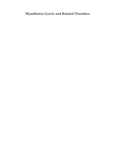 Myasthenia Gravis and Related Disorders