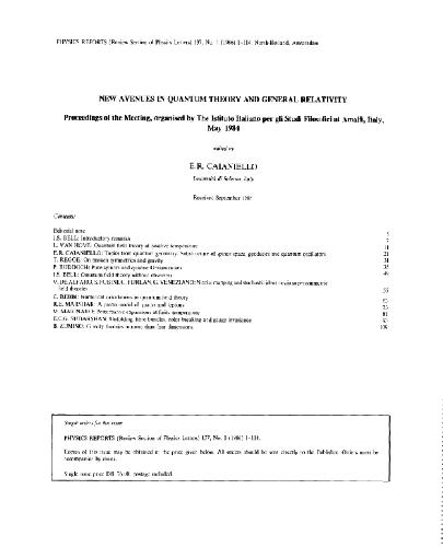 Physics Reports vol.137