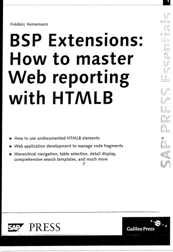 BSP Extensions: How to Master Web Reporting With HTMLB