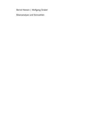 Bilanzanalyse und Kennzahlen  German 