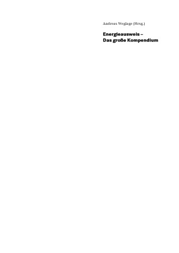 Energieausweis - Das große Kompendium  GERMAN 