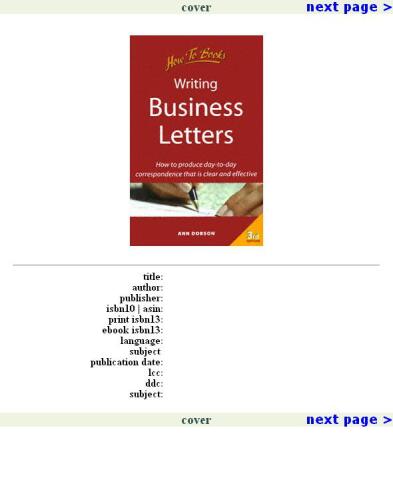 Writing Business Letters: How to Produce Day-To-Day Correspondence That Is Clear and Effective