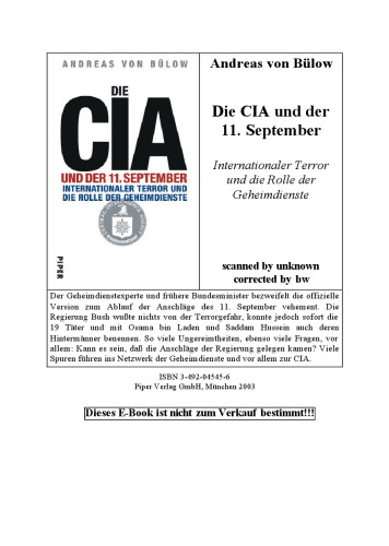 Die CIA und der 11. September. Internationaler Terror und die Rolle der Geheimdienste