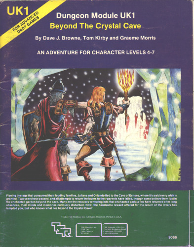 Beyond the Crystal Cave (Advanced Dungeons & Dragons Module UK1)