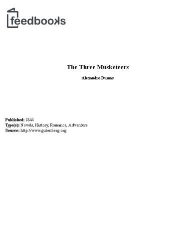 The Three Musketeers (Dover Thrift Editions)