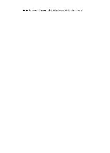 Schnellübersicht Windows XP Professional.