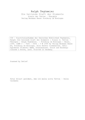 Die heilende Kraft der Elemente. Praxis der Tattwa-Therapie