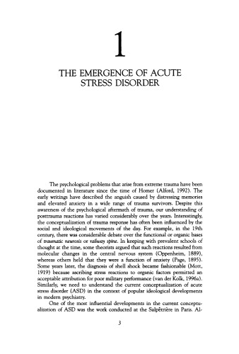 Acute Stress Disorder: A Handbook of Theory, Assessment, and Treatment