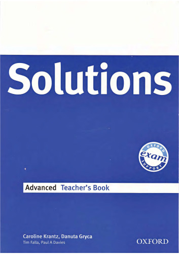 Solutions Advanced: Teachers Book
