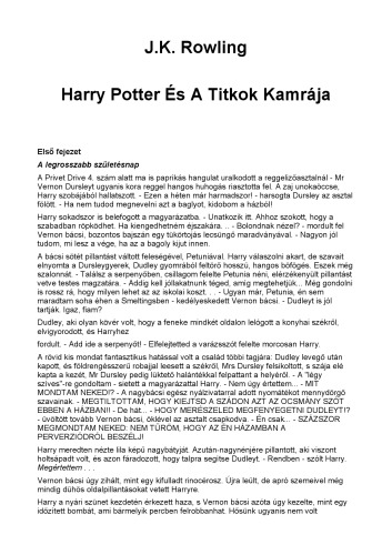 Harry Potter és a Titkok Kamrája   Harry Potter and the Chamber of Secrets