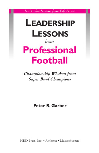 Leadership Lessons from Professional Football: 5 Pack