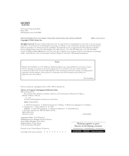 Encounters with Children: Pediatric Behavior and Development 4th Edition