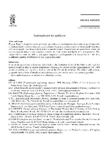 Physics Reports vol.352