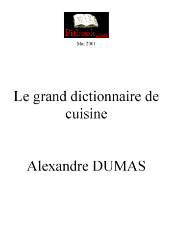 Grand Dictionnaire de cuisine