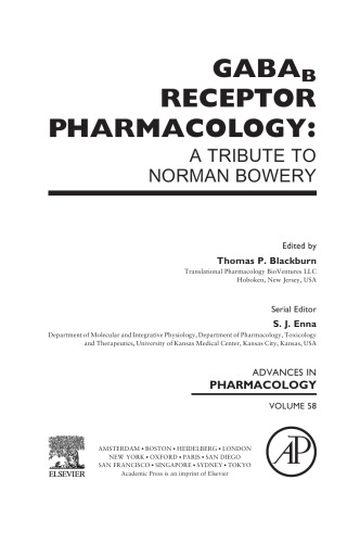 GABAReceptor Pharmacology: A Tribute to Norman Bowery