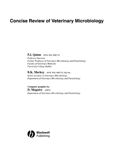 Concise Review of Veterinary Microbiology