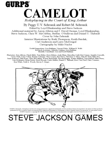 GURPS Camelot: Roleplaying in the Court of King Arthur