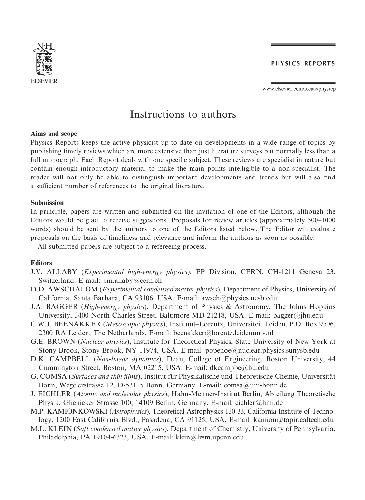 Physics Reports vol.382