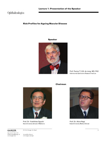 Ciba Vision Symposium: 16th Symposium, Osaka-tokyo, November 2003 Proceedings (Ophthalmologica Vol 218 Supplement 1)