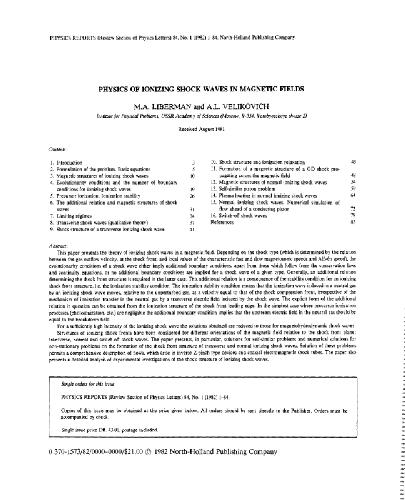 Physics Reports vol.84