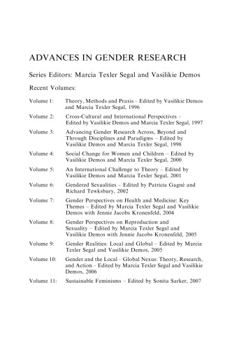 Advancing Gender Research from the Nineteenth to the Twenty-First Centuries