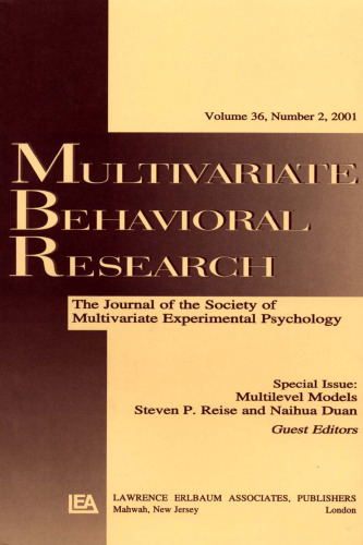 Multivariate Behavioral Research