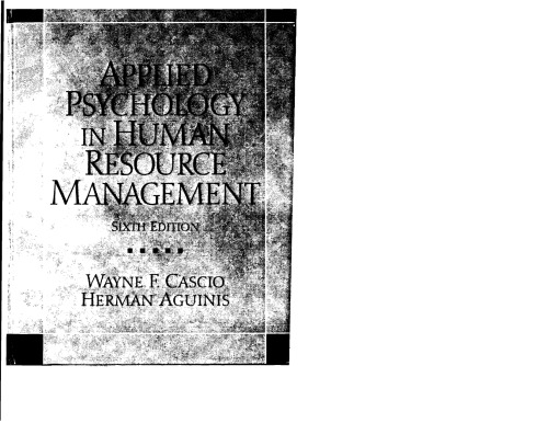 Applied Psychology in Human Resource Management (6th Edition)