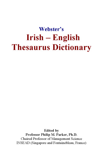 Websters Irish - English Thesaurus Dictionary