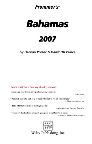Frommer's Bahamas 2007 (Frommer's Complete)