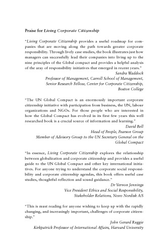 Living Corporate Citizenship: Strategic Routes to Socially Responsible Business