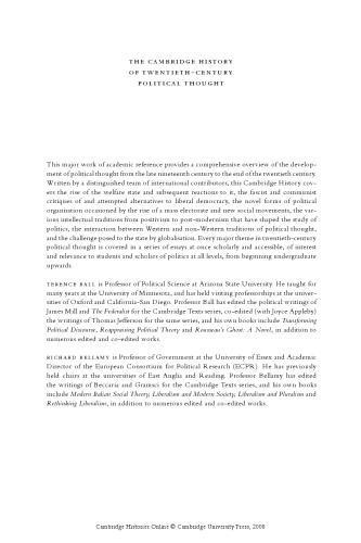 Cambridge History of 20th Century Political Thought