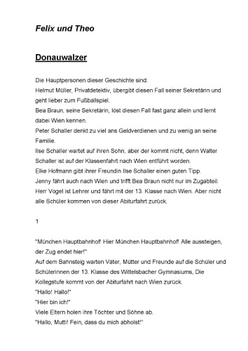 Felix Und Theo - Level 1: Donauwalzer