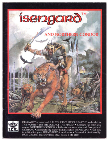 Isengard and Northern Gondor (Middle Earth Role Playing MERP Book + Full Color Regional Map)
