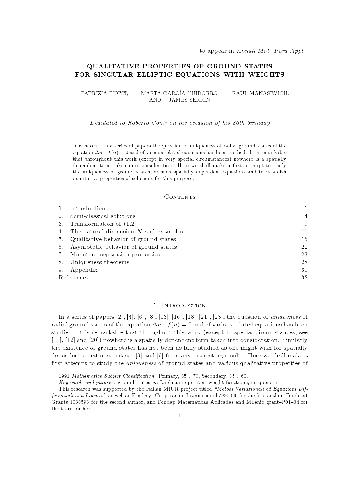 Qualitative properties of ground states for singular elliptic equations with weights