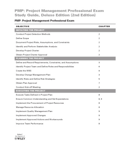 PMP Project Management Professional Exam Study Guide