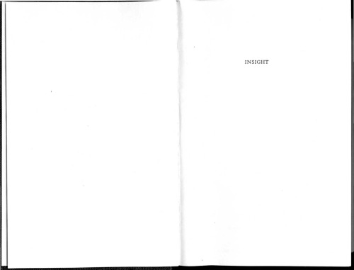 Insight: A Study of Human Understanding