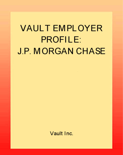 VEP: J.P. Morgan Chase 2003 (Vault Employer Profile)
