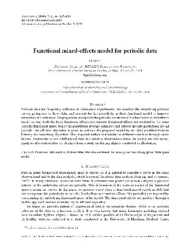Functional mixed-effects model for periodic data