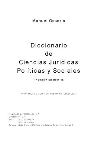 Diccionario de ciencias jurídicas, políticas y sociales