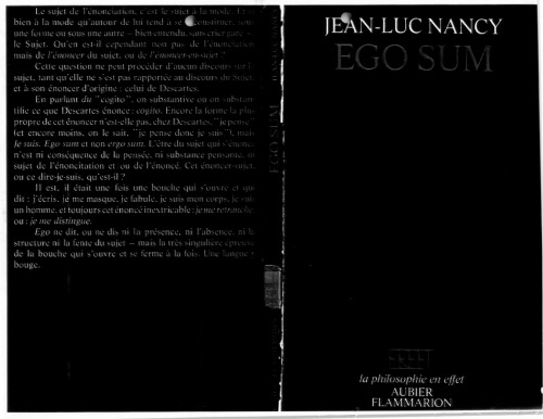 Ego sum (La Philosophie en effet)