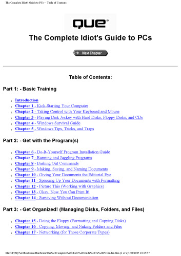 Complete Idiot's Guide To PC's, 6 Ed