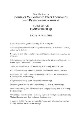 War, Peace, and Security (Contributions to Conflict Management, Peace Economics and Development)