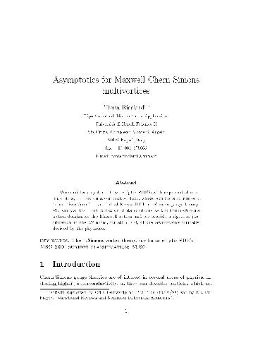 Asymptotics for Maxwell-Chern-Simons multivortices