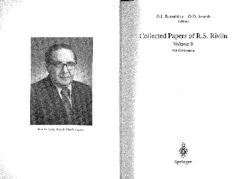 Collected Papers of R. S. Rivlin