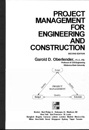 Project Management for Engineers and Construction