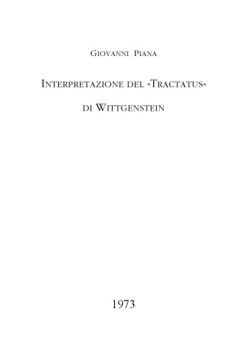 Interpretazione del Tractatus di Wittgenstein