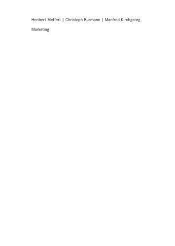 Marketing. Grundlagen marktorientierter Unternehmensführung, 10. Auflage